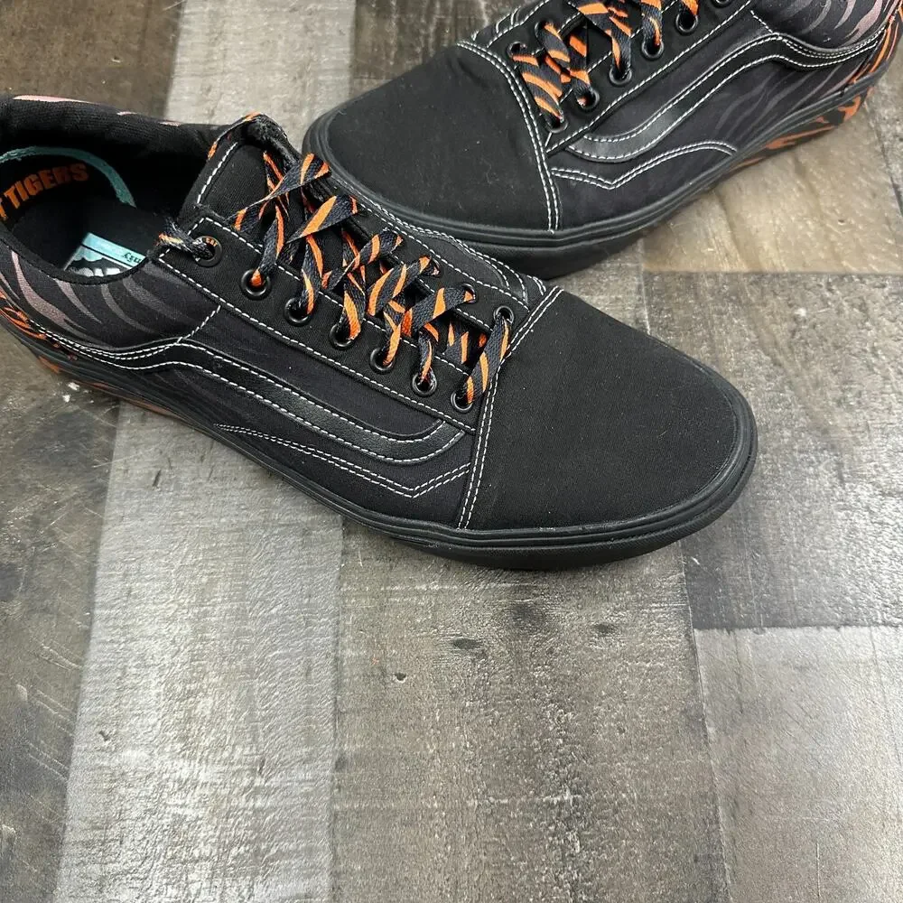 Vans Old School Discovery Project Cat Tiger Shoes Mens Sizes 13 Stripes Orange‎